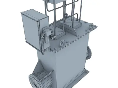 Two way tap 250mm Low-poly 3D model