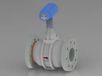 Ultrasonic Vortex Flowmeter 3D model
