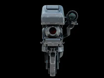 Sci-Fi Heavy Rifle Machine Gun PBR 3D model