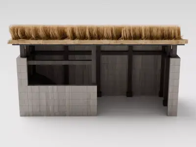 Medieval Stable Low-poly 3D model