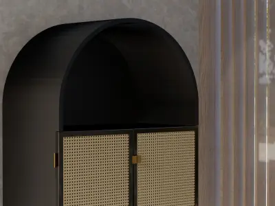 Cane cabinet 3D model 3D model