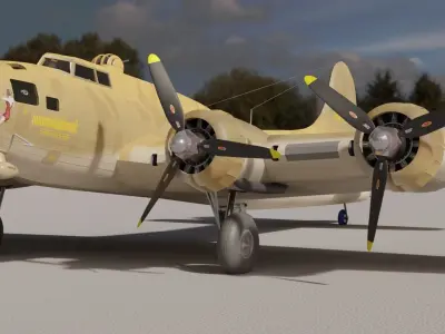 B-17F Memphis Belle 3D model