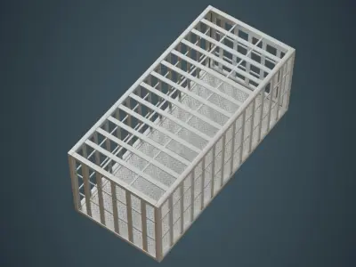 Cage 1B Low-poly 3D model