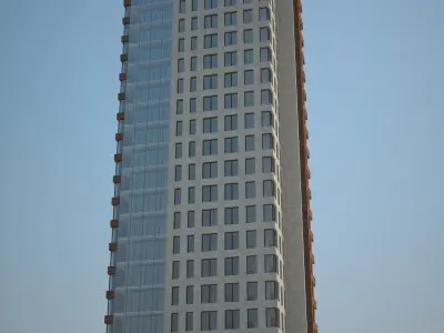 Skyscraper tall building 3D model