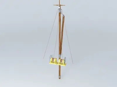 ARGONAUTIX marine details mast and winchs Free 3D model