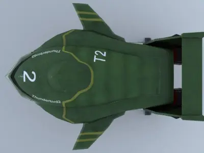 Thunderbird star wars fighter jet Low-poly 3D model