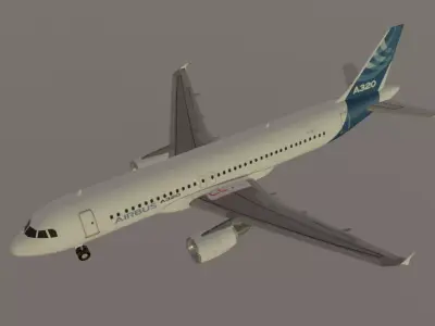 Airbus a320-214 airbus house livery 3D model