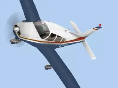Piper Warrior II Low-poly 3D model