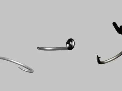 FishHooks pair of hooks 3D model
