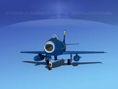 North American F-86 Sabre Jet V12 JADF 2 3D model