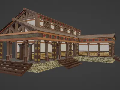 Ancient Public Building Low-poly 3D model