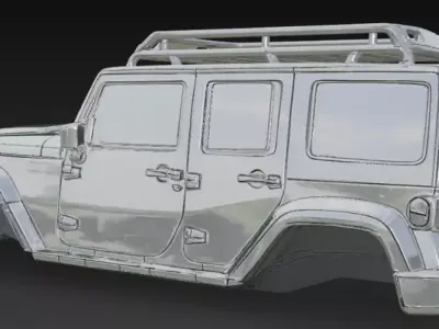 jeep upper body 3D model