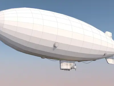 Zeppelin Airship Low-poly 3D model