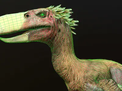 Kelenken Low-poly 3D model