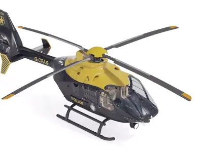 Airbus Helicopter H135 Police Free low-poly 3D model