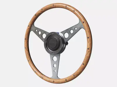 Vintage Ship Wheel 3D model