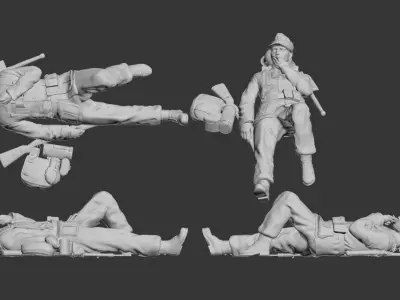German soldier 3D print model