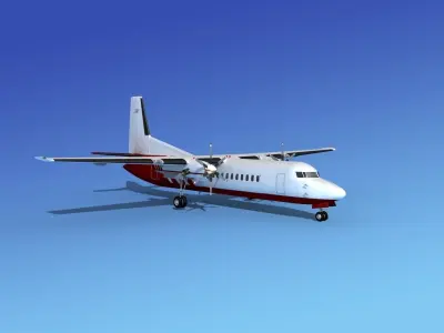 Fokker 50 Corporate 3 3D model