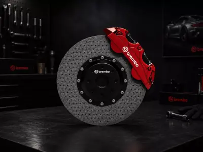 Performance Brake Disc Caliper System 3D model