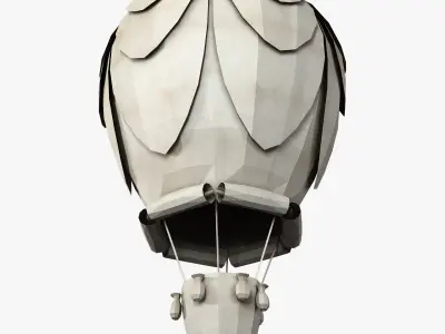 Hot Air Balloon Paper v 1 3D model