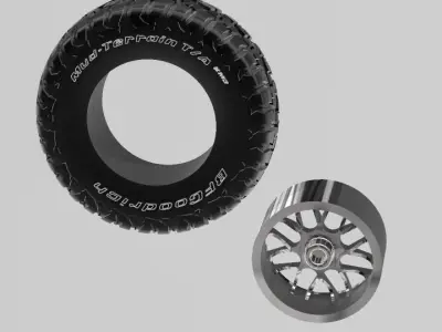 BF GOODRICH KM3 AND DROPSTARS 654 20X10 FOR OFFROAD SCALE AUTOS 3D print model