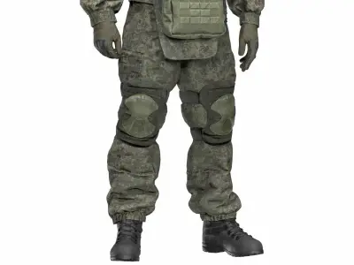 Russian Soldier Ratnik V2 Low-poly 3D model