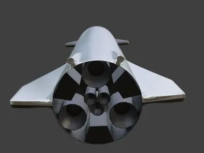 SpaceX Starship Elon Musk Mars Ship very nice detail Low-poly 3D model