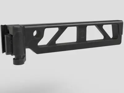 JMAC Customs ST-6 Tube Adapter and 1913 Folding Mech Low-poly 3D model