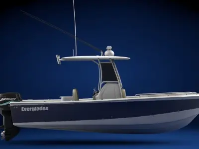 Everglades 273 Sport Fishing Boat Low-poly 3D model