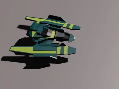 Low poly Spaceship Low-poly 3D model Low-poly 3D model