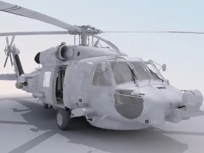 SH60 Seahawk Military Helicopter 3D model
