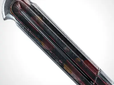 Heavy Full Metal Sword - Remake Low-poly 3D model