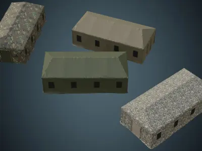 Tent 2A Low-poly 3D model