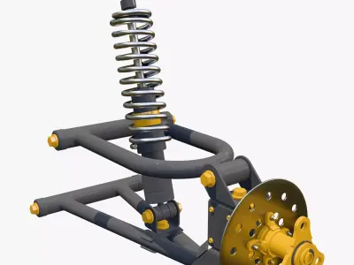 Suspension Shock Absorber Assembly M1 3D model