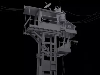 Apocaliptic house Blocking Low-poly 3D model