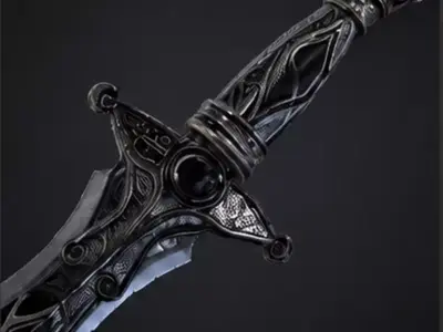 Dark Fantasy Dagger 3D model