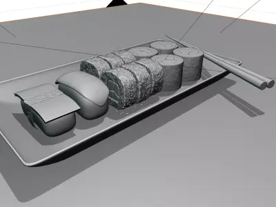 Virtual sushi 3D model