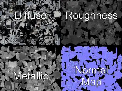 Futuristic Robotic Dinosaur Model Pack Low-poly 3D model