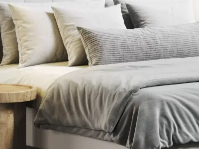 West Elm Shelter Bed 3D model