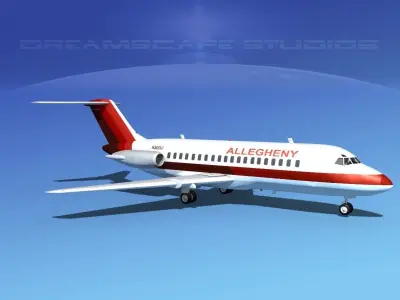Douglas DC-9-15 Allegheny 2 3D model