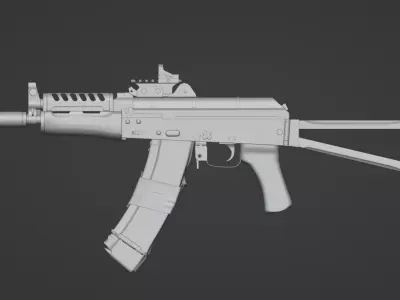 AKS 74U PM Low-poly 3D model