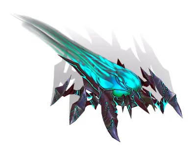 animated mystical neon beetle Low-poly 3D model