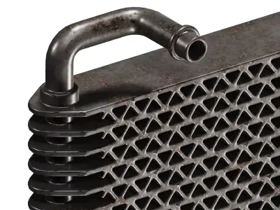 Rusty Car Ac Evaporator 3D model