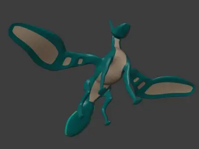 free lowpoly Dragon model rigged Free low-poly 3D model
