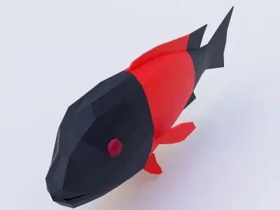 California sheep head fish 3d model  Low-poly 3D model