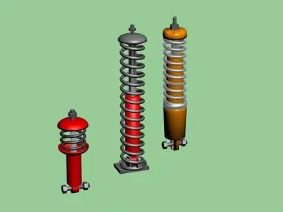 shock absorbers 3D model