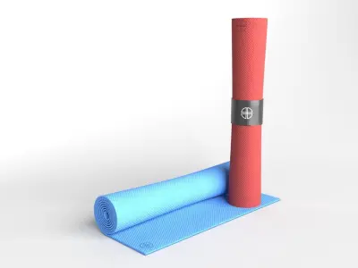 Yoga mats 3D model Low-poly 3D model