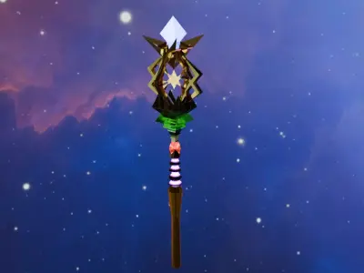 Magic Wand Low-poly 3D model