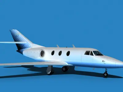 Dassault Falcon 10 V03 3D model