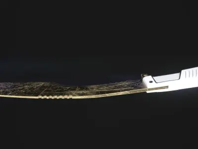 Kukri knife high-poly and Low-poly 3D model